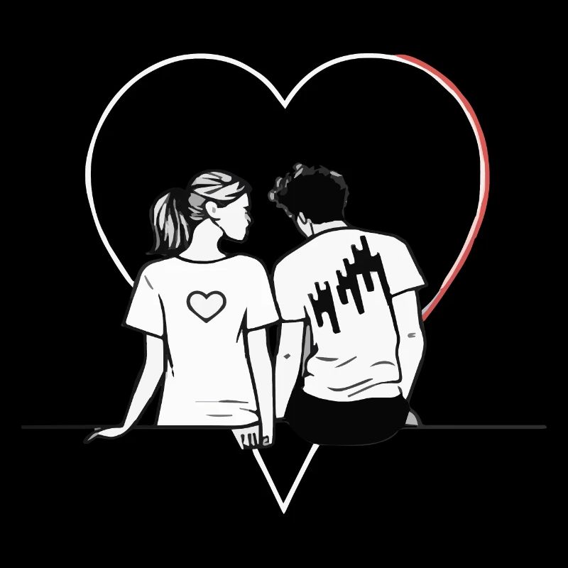 Paar einfache Illustration Geschenk Liebe