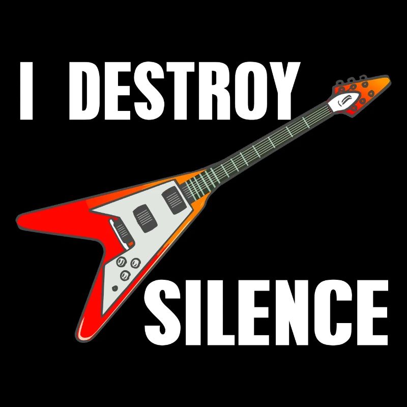 I Destroy Silence Awesome Funny Rock N' Roll