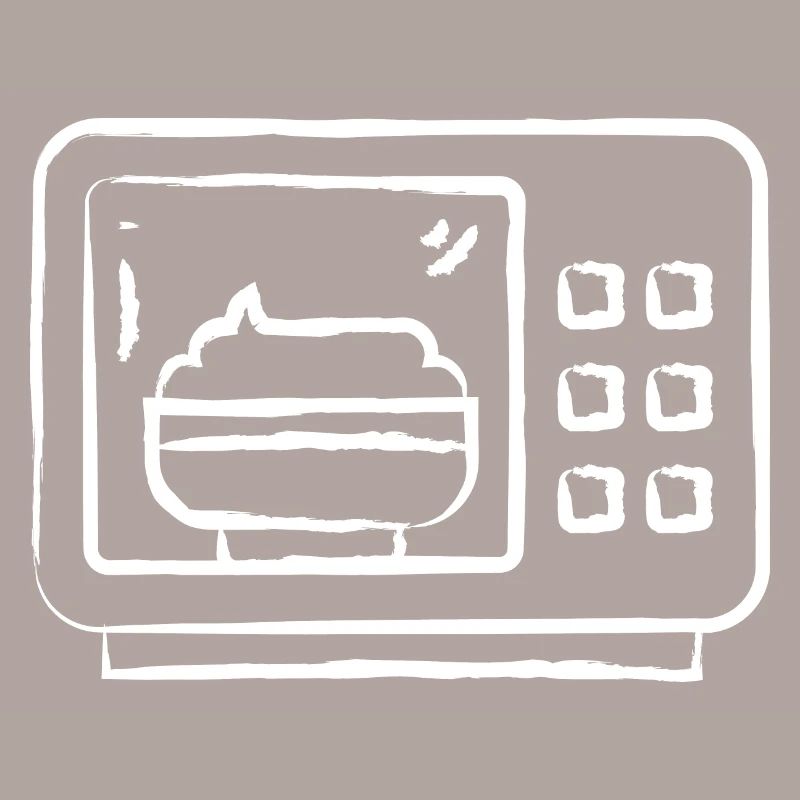 Micro-ondes dessiné à la main