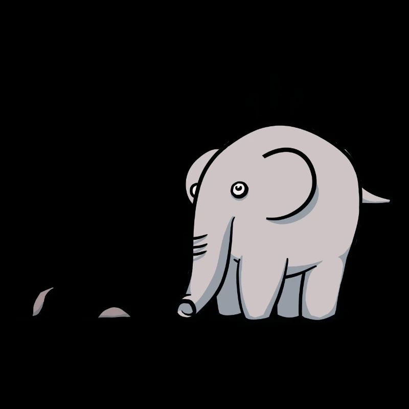 Elephant mouse - élephant gris devant souris
