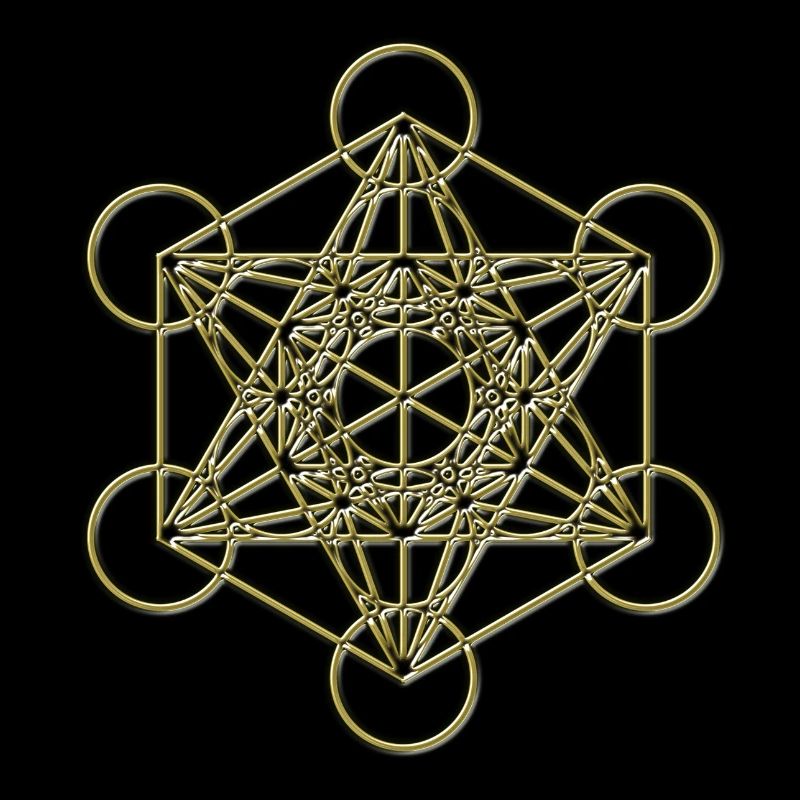 Metatrons Cube gold 3D