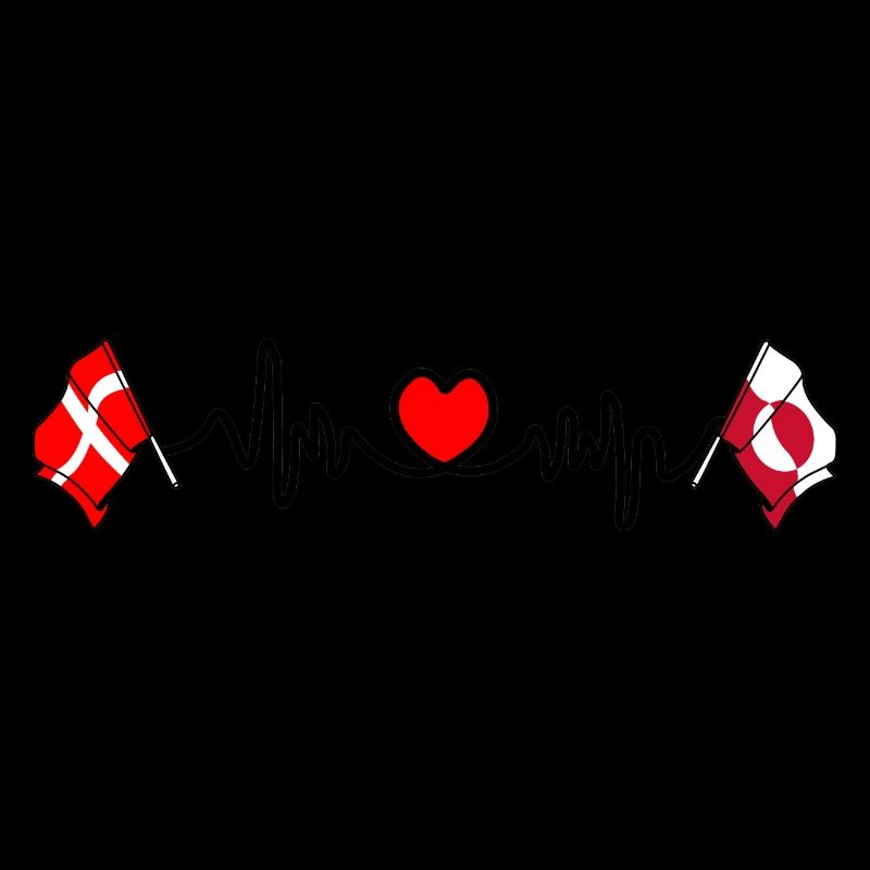 Cardio cardio Drapeau Danemark, drapeau Islande