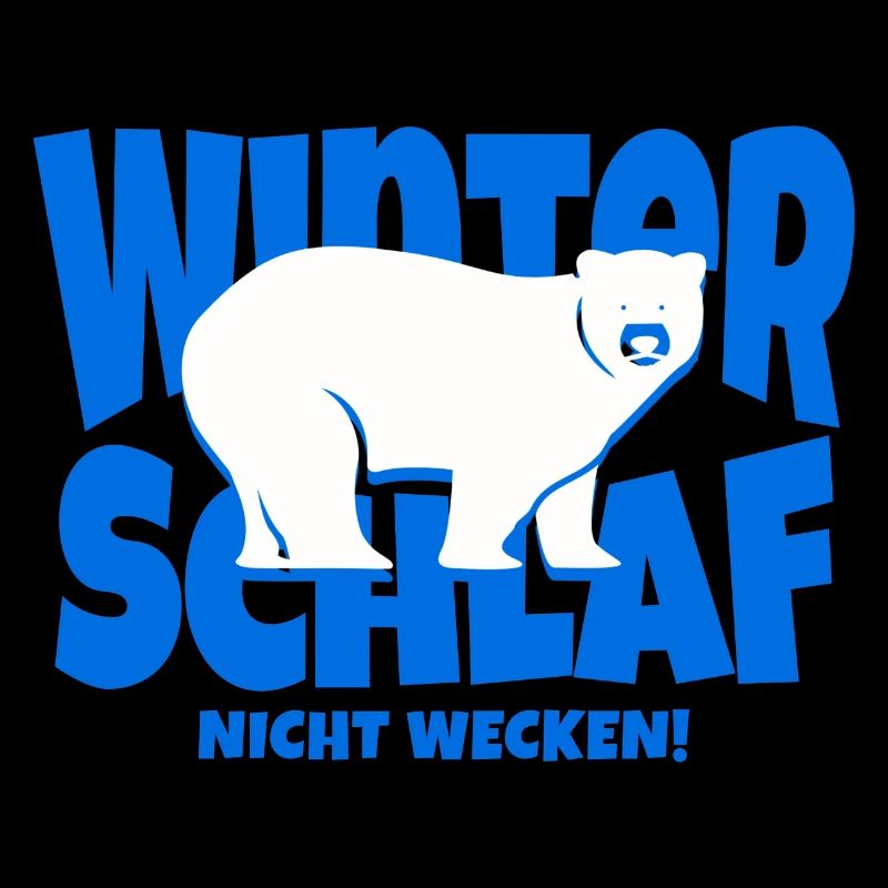 Eisbär Winterschlaf bitte nicht wecken Schlafshirt