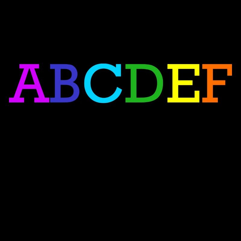 ABCDEF YOU Regenbogen