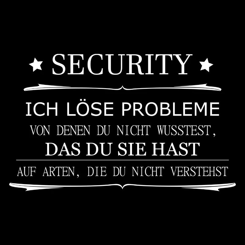 SECURITY , SICHERHEITSDIENST T SHIRT