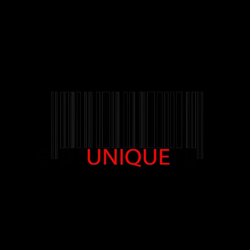 Code-barres de texte rouge unique