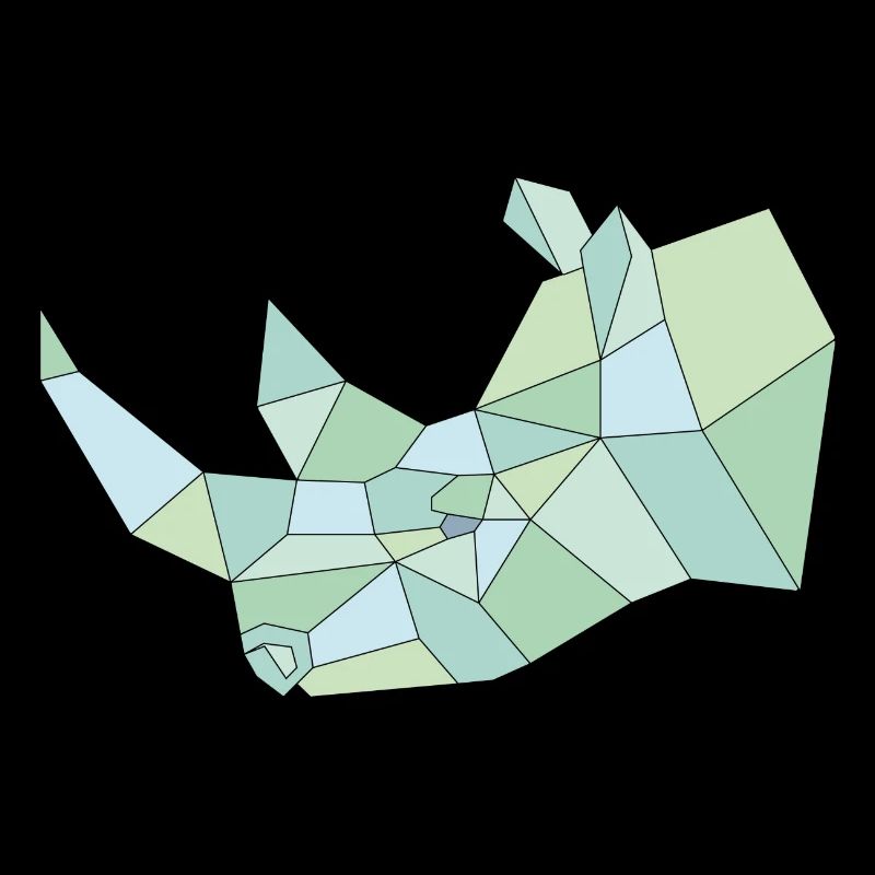 Colored geometric rhino