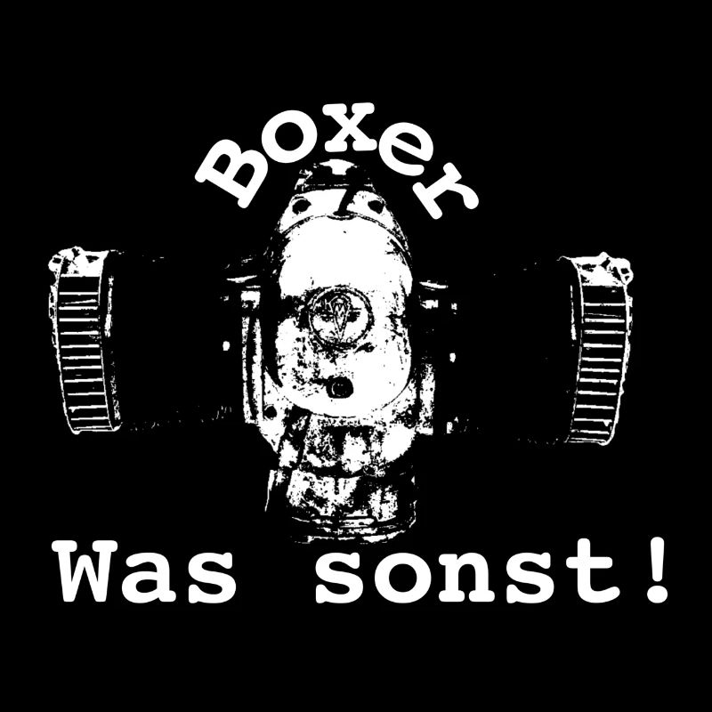 Boxer was sonst! weiss/transparent Boxermotor Logo