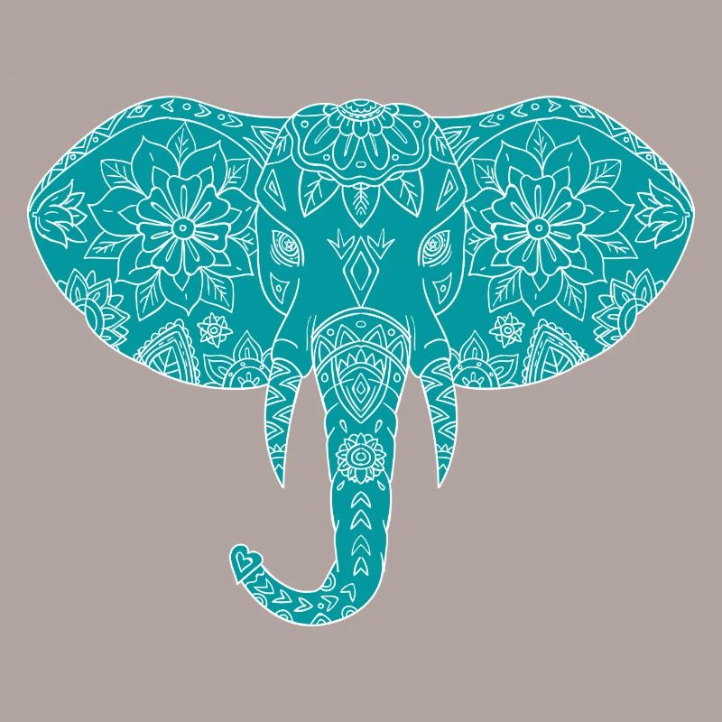 mandala elephant design vert d eau love 2