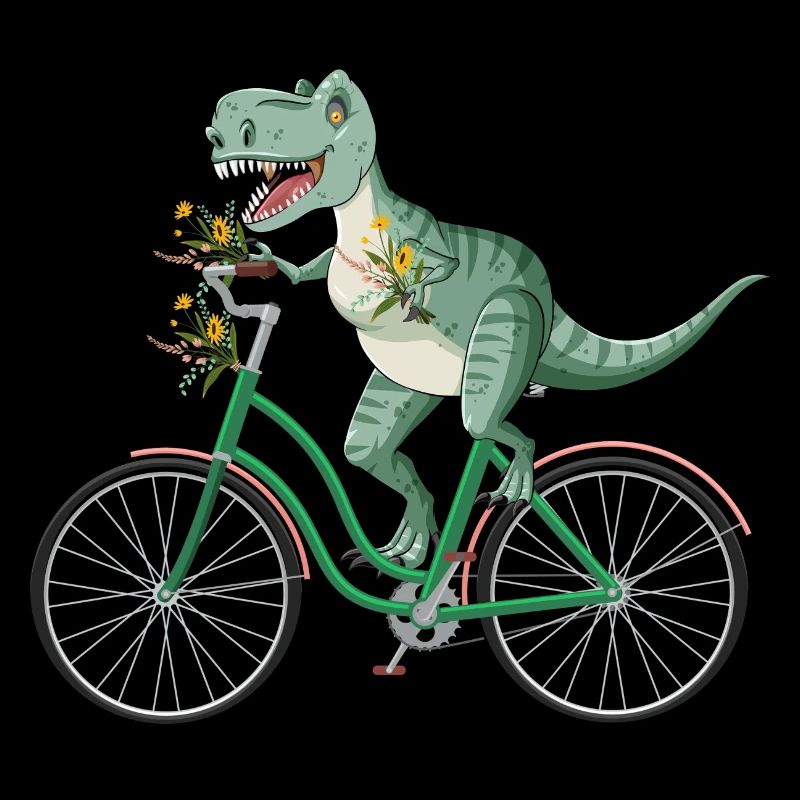 T-Rex Dino Saurier Radfahrer Biker Geschenk