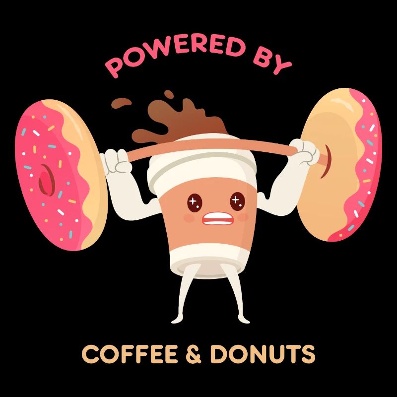 Propulsé par le café et les beignets Gym Lifting Workout