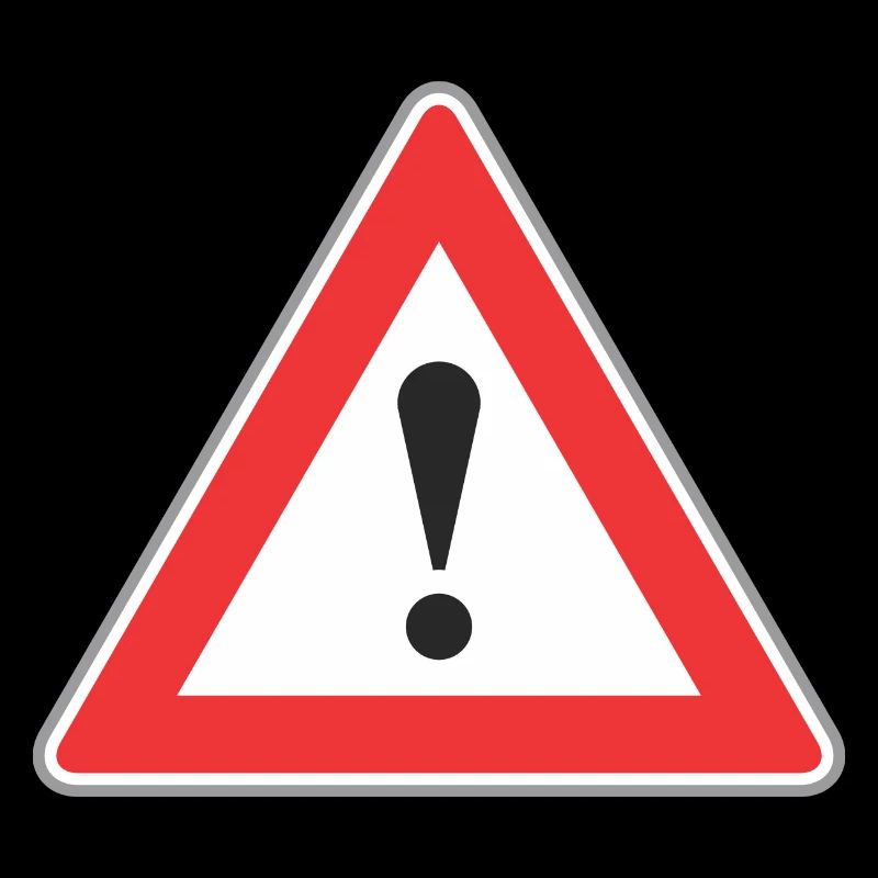 Point Road Sign d'exclamation