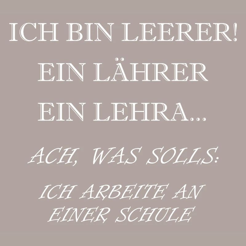 Ich bin Lehrer