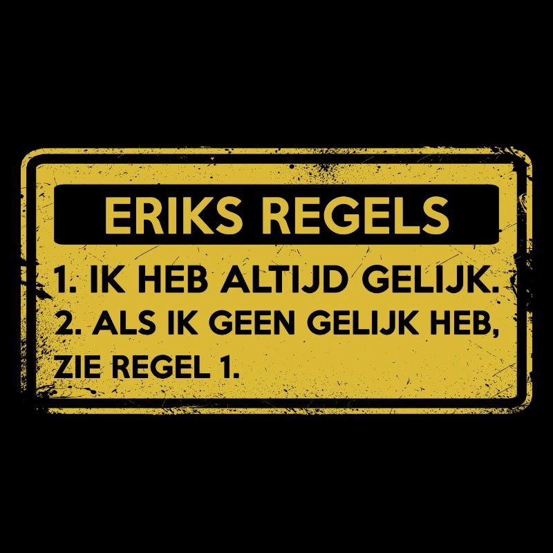 règles Eriks. Cadeau original.