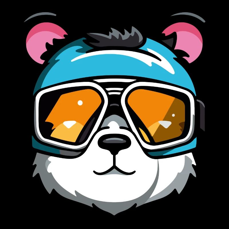 Ski Bär Snowboarder Comic