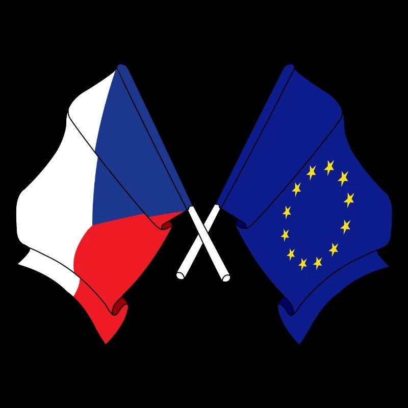 Drapeau de la République tchèque, drapeau de l’Europe