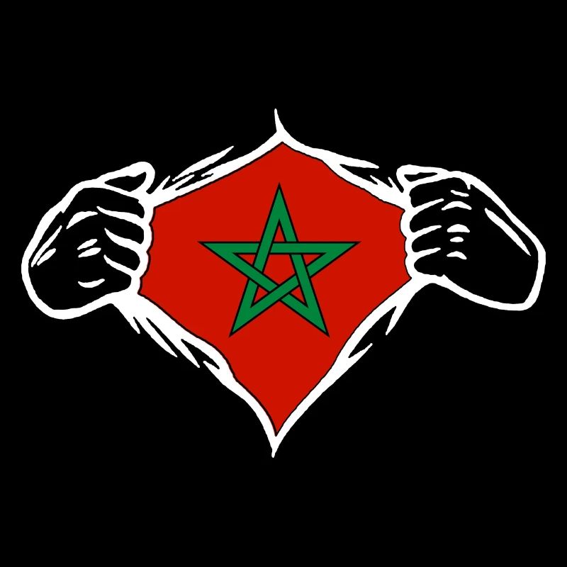 Drapeau du Maroc en force