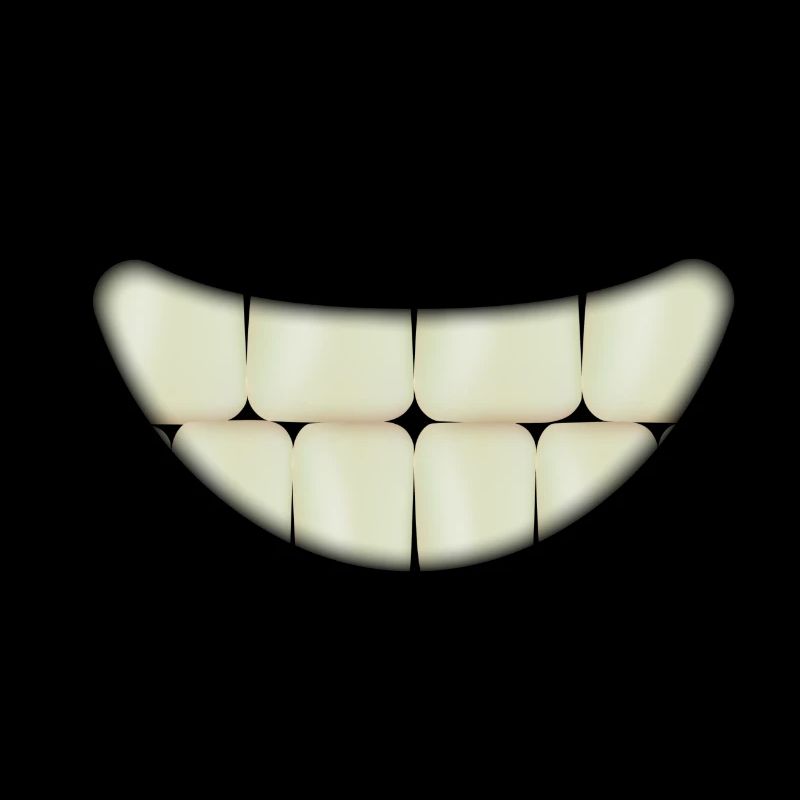 Smiling mouth with big teeth