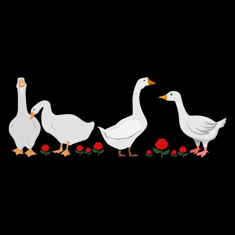 Fun group of geese