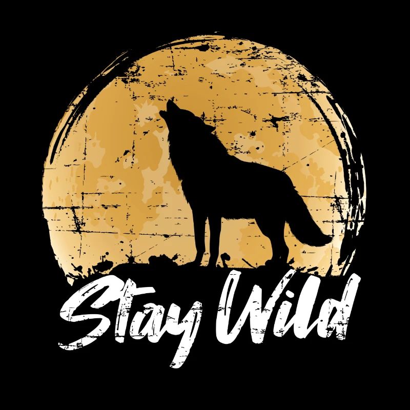Wolf Predator Full Moon Gift