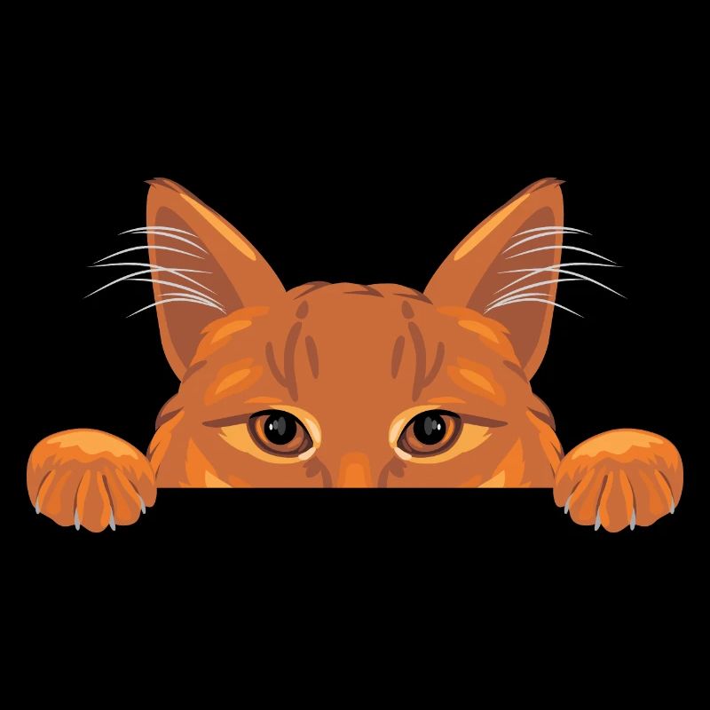 Peeking Ingwer Katze