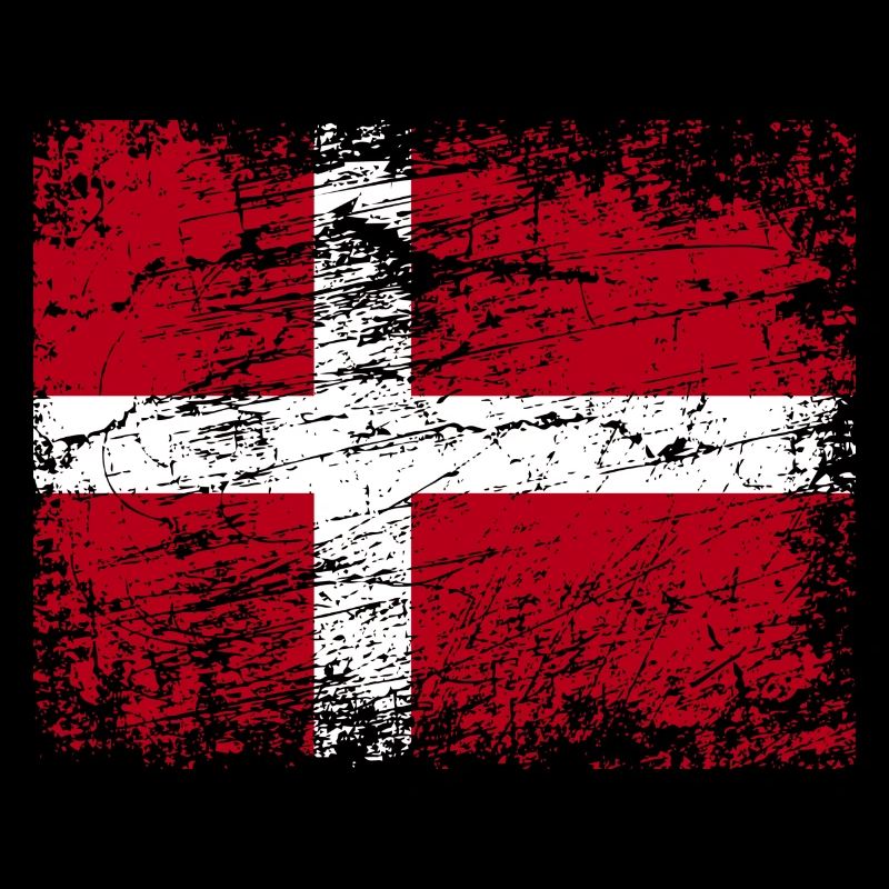 Danemark Drapeau Vintage Copenhague UE Danois