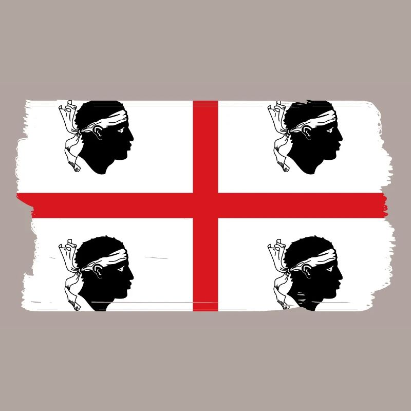 Drapeau de la Sardaigne Drapeau sarde Drapeau de la Sardaigne
