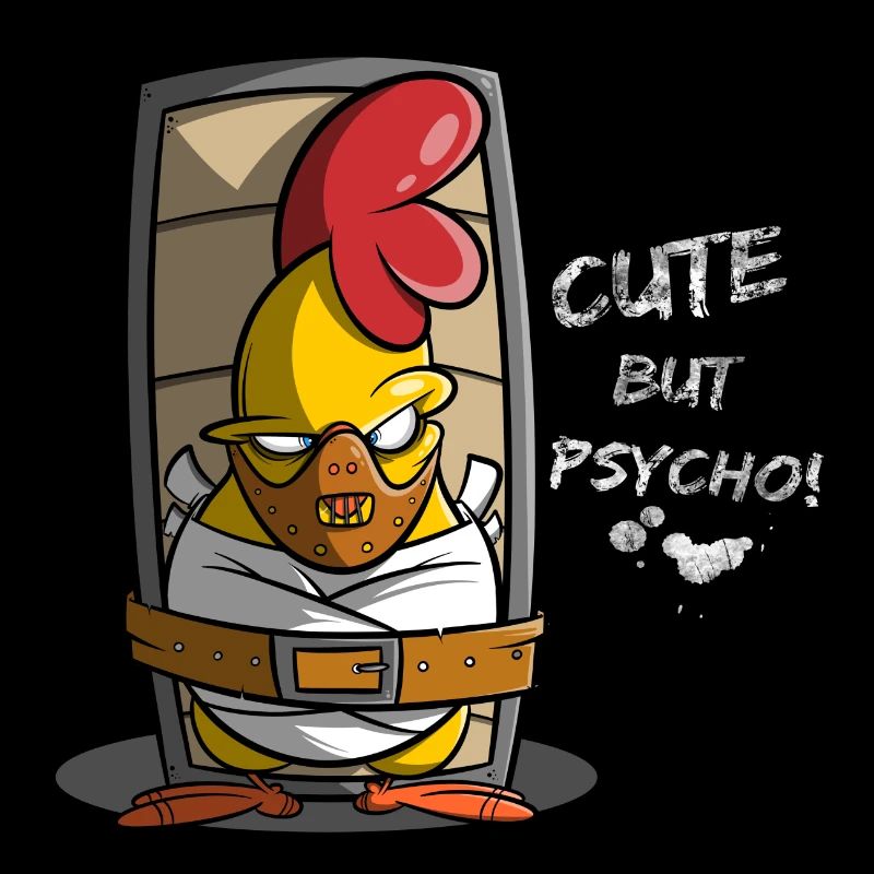 Cute but Psycho, Chicken in Straitjacket, Gift Idea