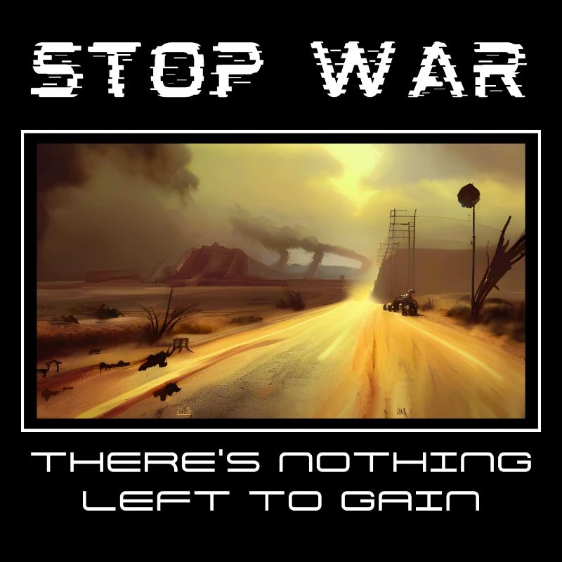 Stop war There's nothing left to gain