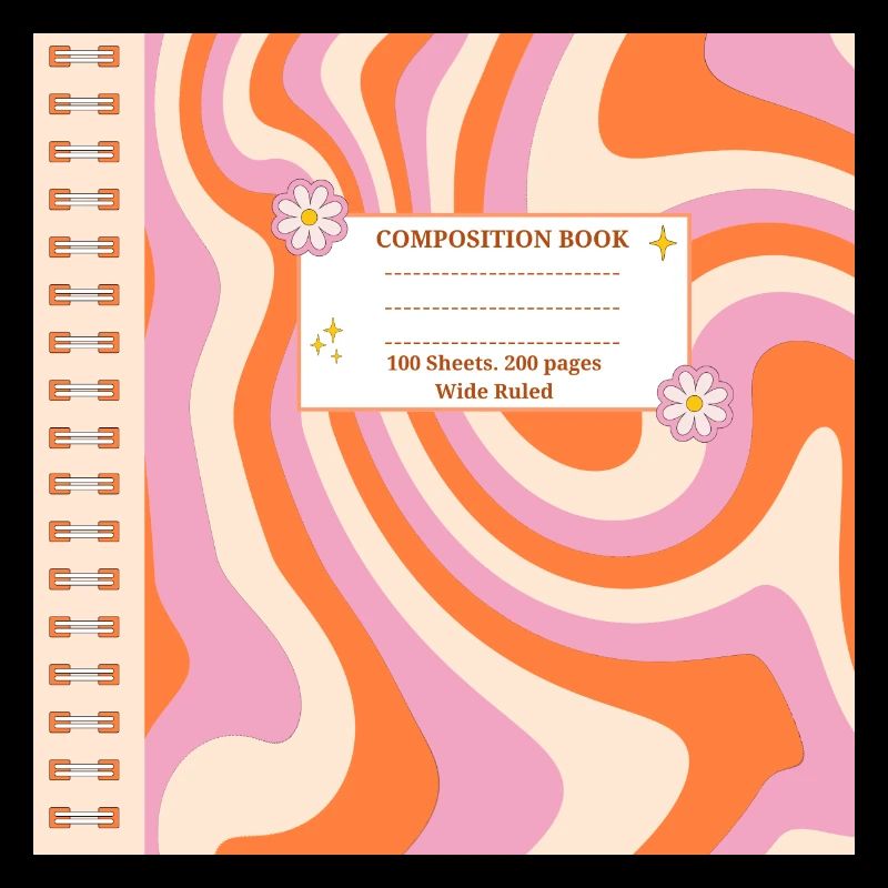 Composition Notebook Hippie Costume