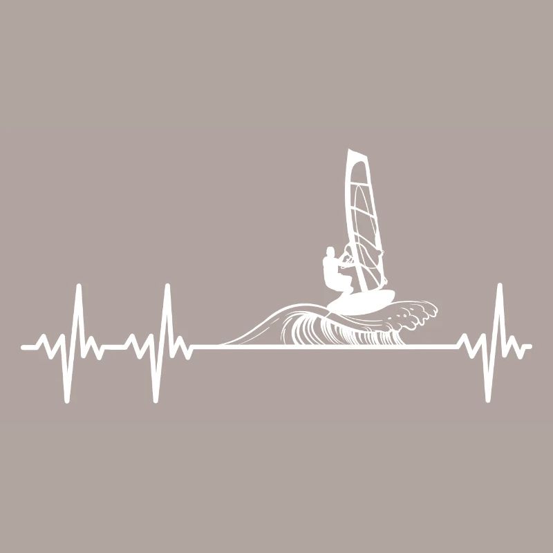 Windsurfer Windsurfing Frequency Pulse white