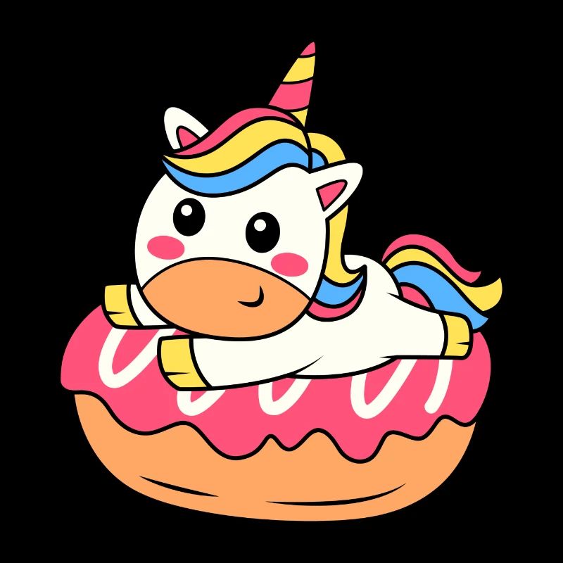 EINHORN EINHÖRNER PONY REGENBOGEN DONUT SÜß MOTIV