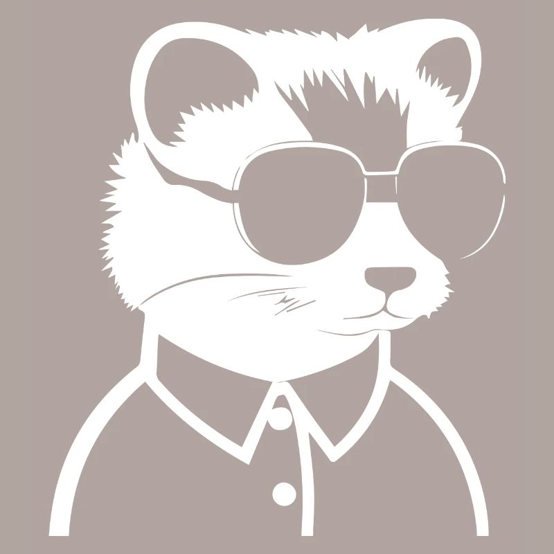 Frettchen mit Sonnenbrille Coole Frettchen