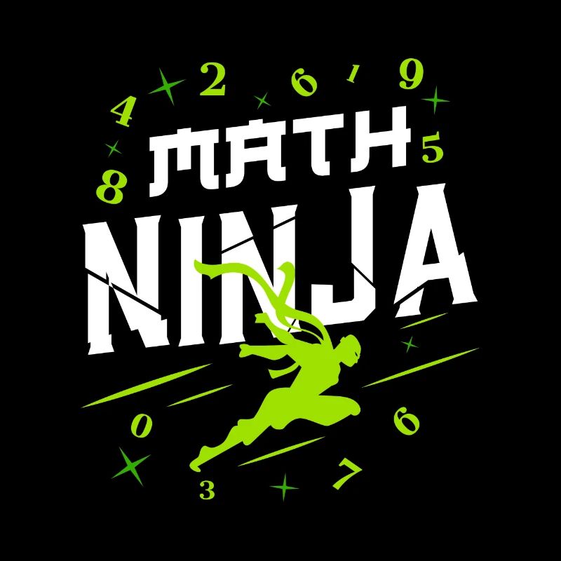 Mathe Ninja Mathematik Kinder Spruch Wortspiel