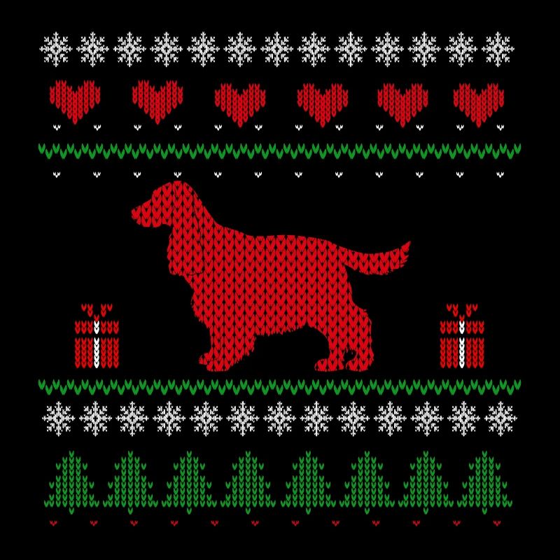 Cadeau de Noël de cocker de Noël moche