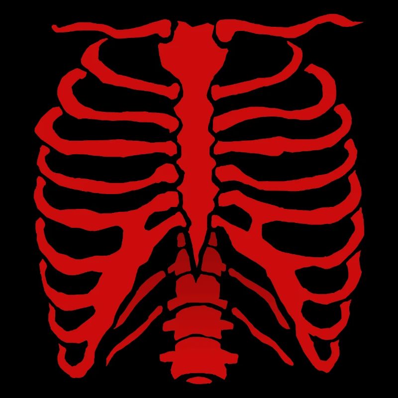 Human Bone Rib Cage RED