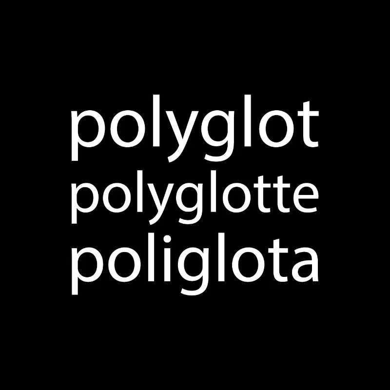 Polyglot Polyglot Polyglota Mehrere Sprachen
