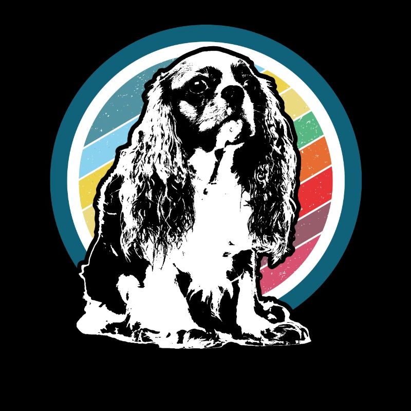 Chemise cadeau rétro Cavalier King Charles Spaniel