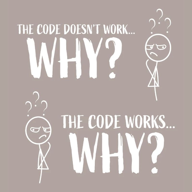 Funny Coding Programmer Gift "The code works..Why"