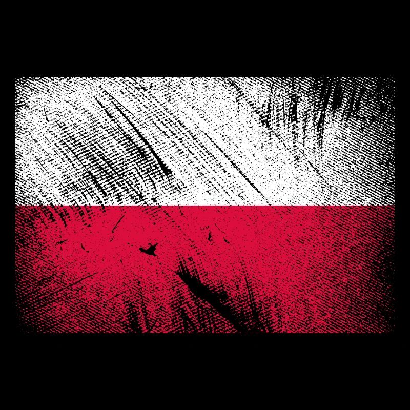 Pologne drapeau vintage grunge