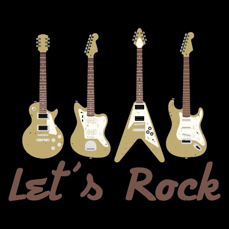 Guitares Let’s Rock Guitariste Cadeau Hardrock