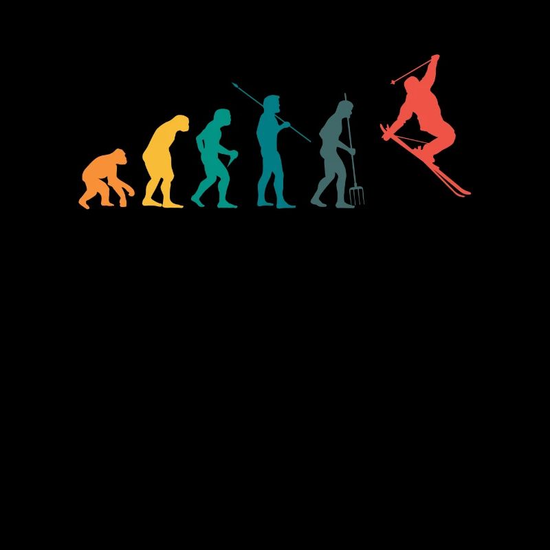 Vintage Retro Evolution Ski Rider