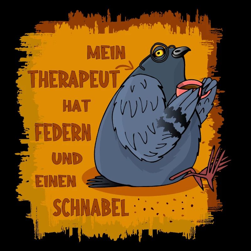 Therapeut mit Federn und Schnabel - Tauben