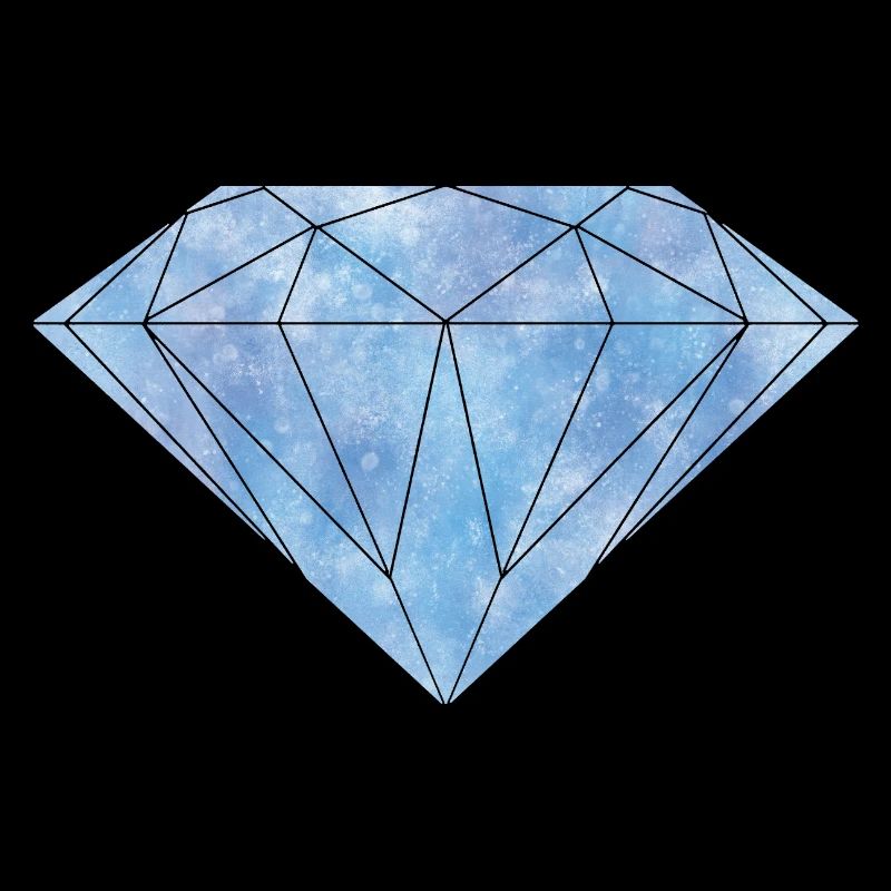 Blauer Diamant Kristall Edelstein