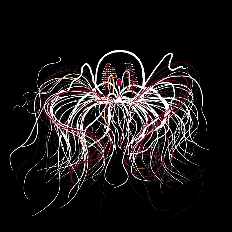 Jellyfish with red threads - Jellyfish motif