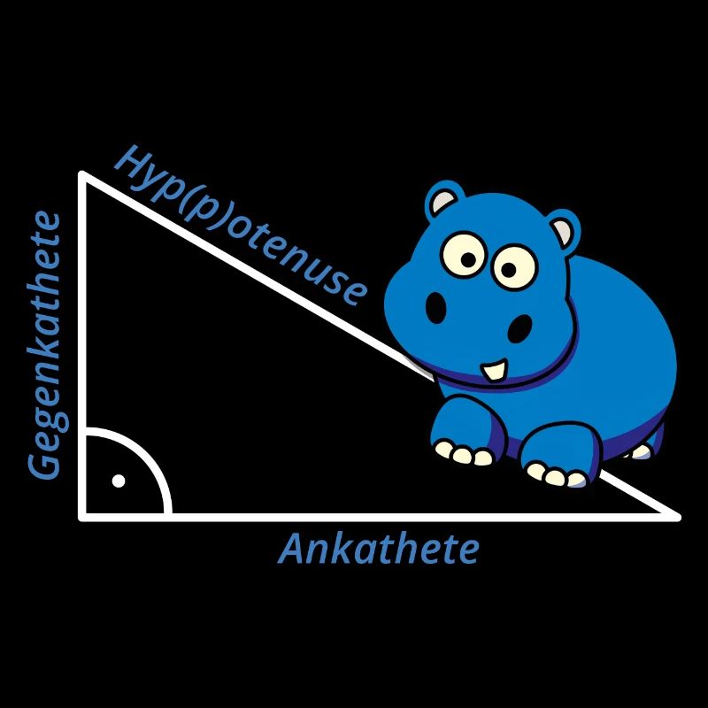 Hippotenuse Pythagoras math Hippo teacher gift