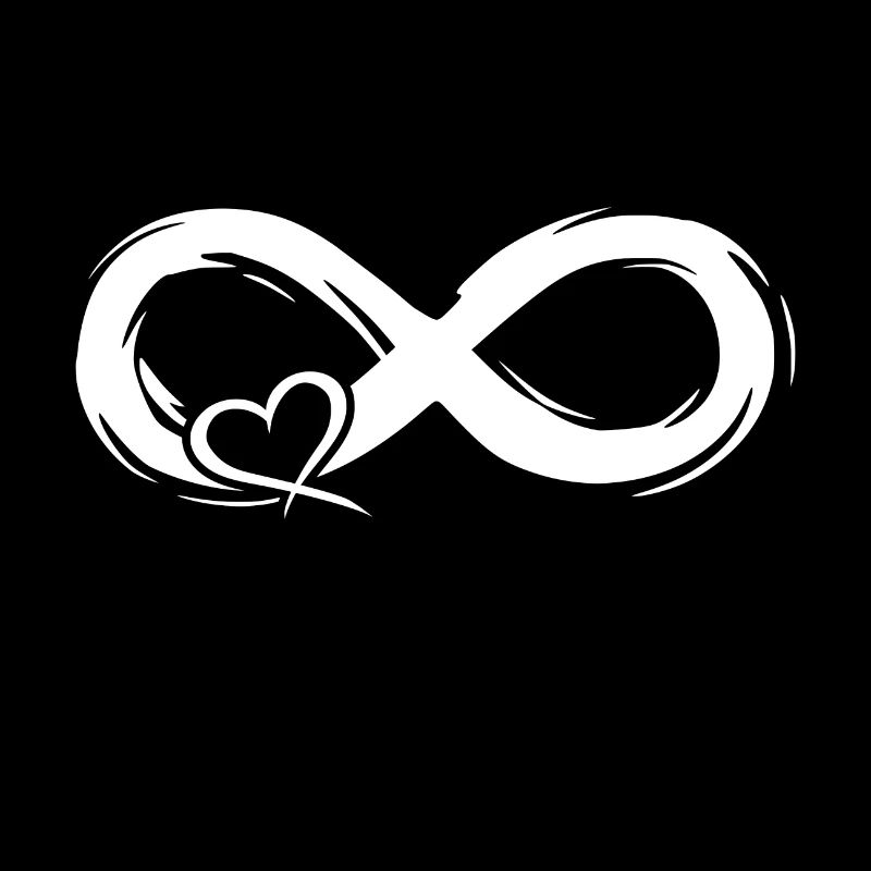 Unendlich Liebe Symbol mit Herz
