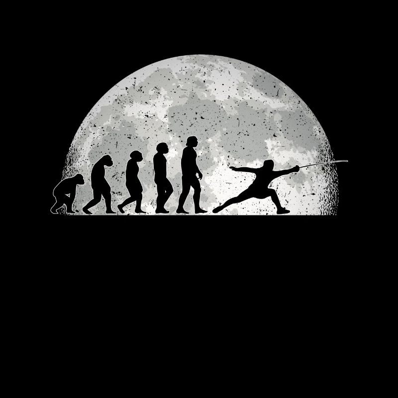 Fechten Evolution Mond Fechter Sportfechter