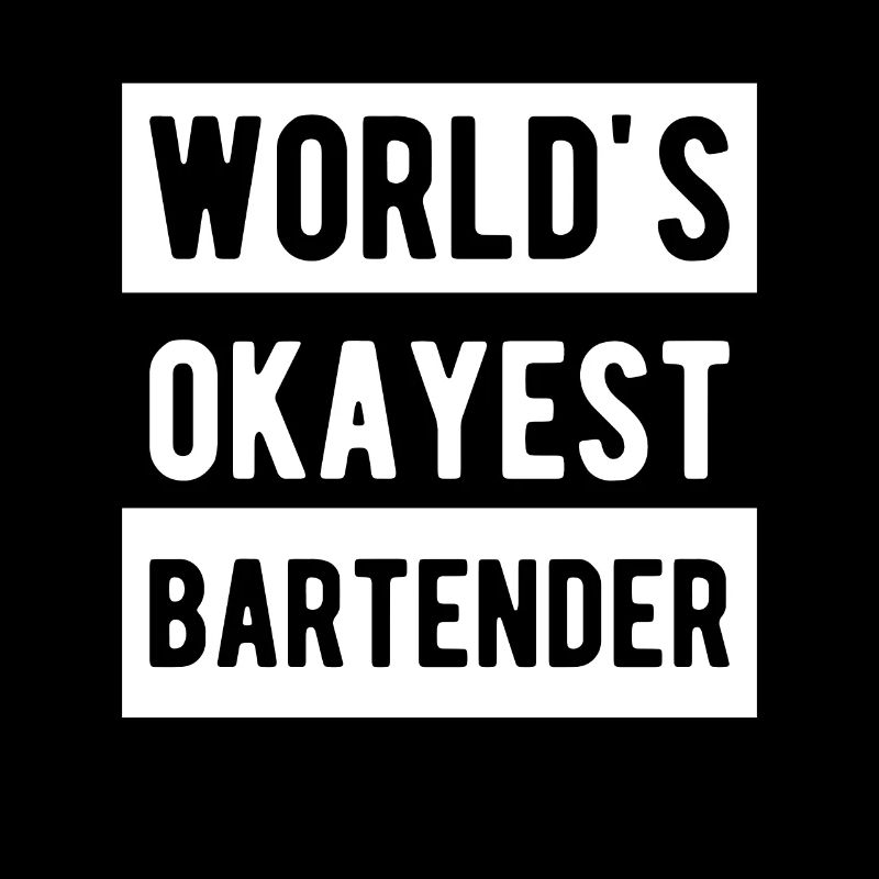 Worlds Okayest Bartender Shirt Bartender Gift