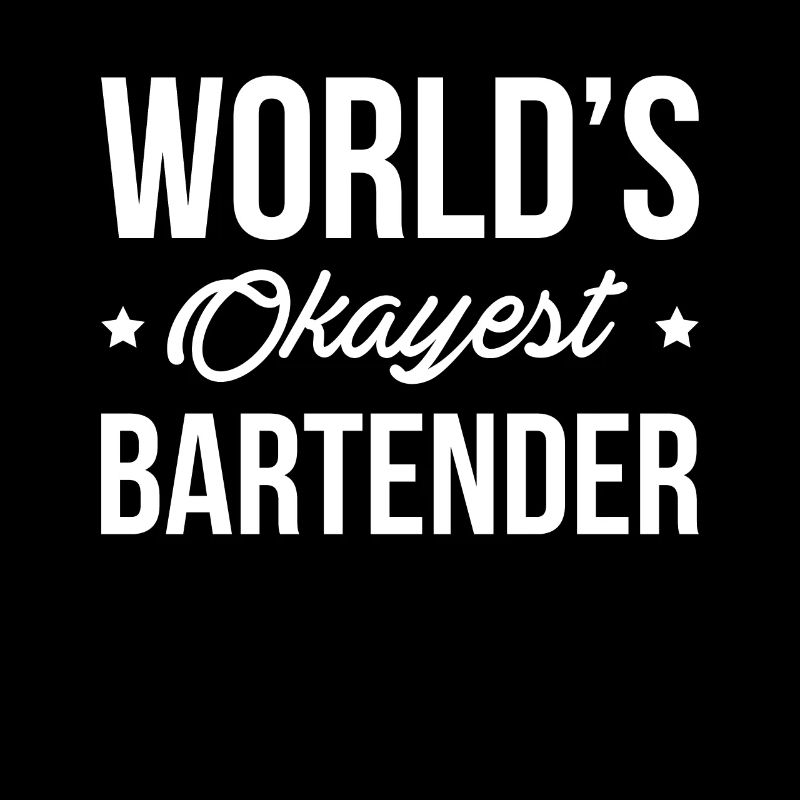 Worlds Okayest Bartender Shirt Bartender Gift